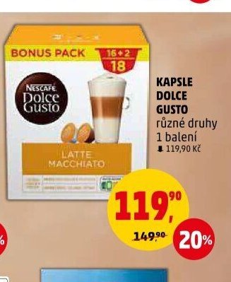 Kapsle Dolce Gusto různé druhy