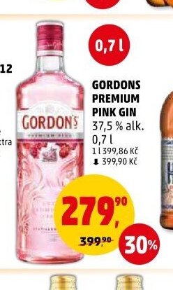 GORDONS PREMIUM PINK GIN 37,5 % alk. 0,7 l