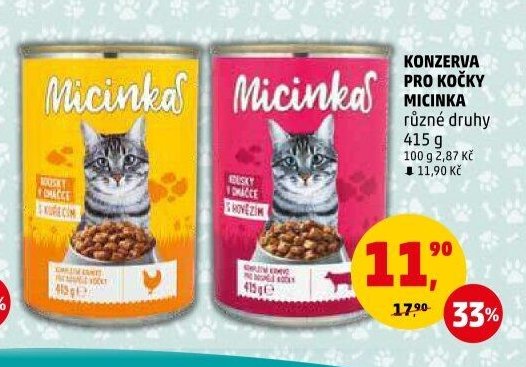 Konzerva pro kočky Micinka