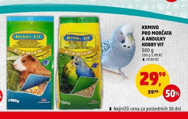 Krmivo pro morčata a andulky Hobby Vit
