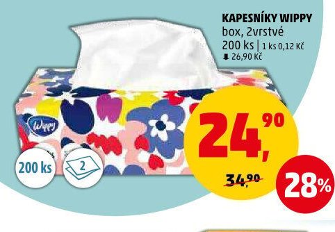 KAPESNÍKY WIPPY box, 2vrstvé