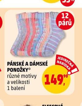 PÁNSKÉ A DÁMSKÉ PONOŽKY