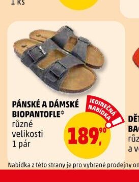 PÁNSKÉ A DÁMSKÉ BIOPANTOFLE