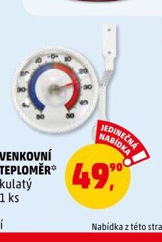 VENKOVNÍ TEPLOMĚR kulatý