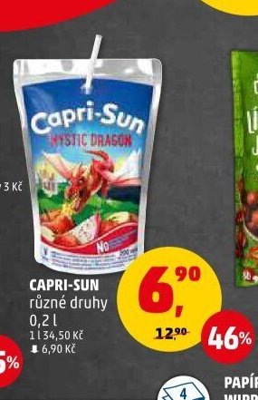 CAPRI-SUN různé druhy 0,2 l