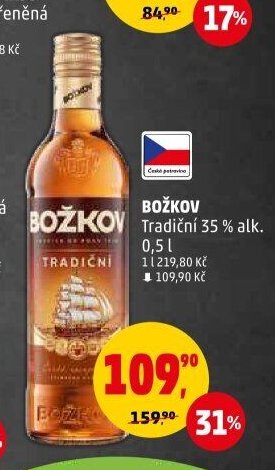 BOŽKOV Tradiční 35 % alk. 0,5 l