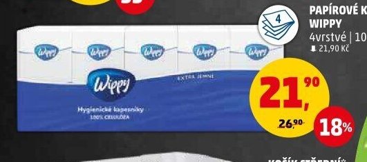 PAPÍROVÉ KAPESNÍČKY WIPPY 10x 10 ks