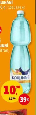 MINERÁLNÍ VODA KORUNNÍ s příchutí citron, mango 1,5 l