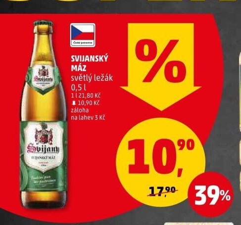 Svijanský máz světlý ležák 0,5 l