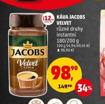 Káva Jacobs Velvet 180/200 g