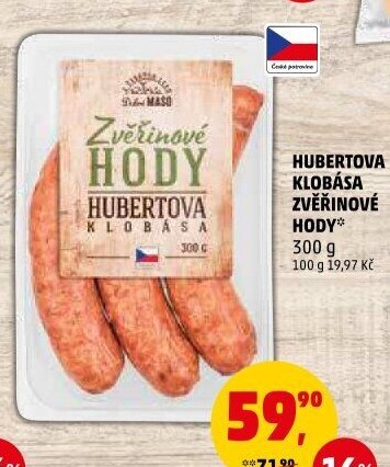 Klobása Hubertova Zvěřinové hody Dobré maso