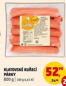 Kuřecí klatovské párky DZ Klatovy