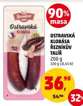 Ostravská klobása Řezníkův talíř