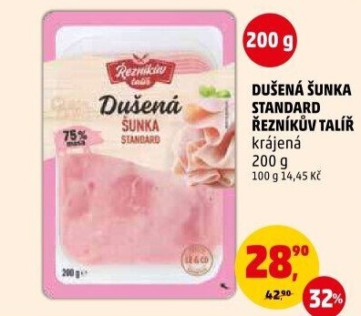Šunka dušená standard Řezníkův talíř
