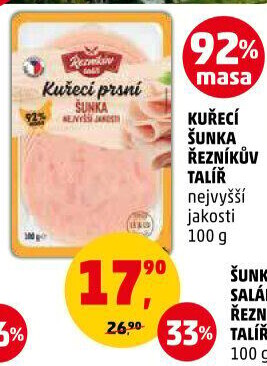 Šunka kuřecí nejvyšší jakosti Řezníkův talíř