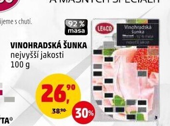 Šunka vinohradská nejvyšší jakosti LE&