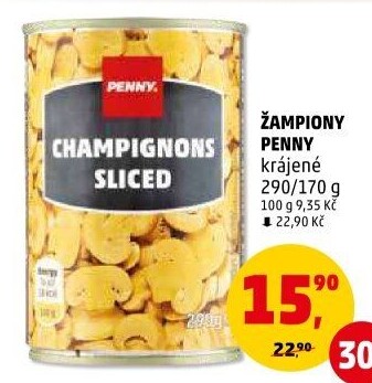 Žampiony sterilované Penny