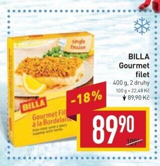 Filety z tresky mražené Gourmet Fillet Billa