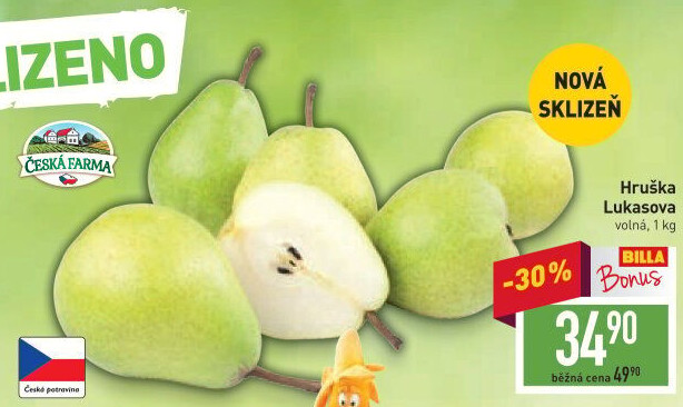 Hrušky zelené Lucasova Česká Farma