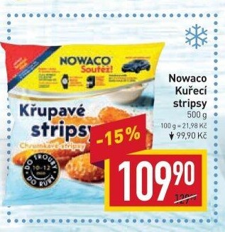 Kuřecí stripsy mražené Nowaco