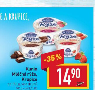 Mléčná rýže Mlékárna Kunín