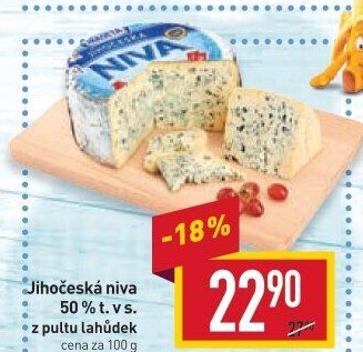 Sýr Niva Jihočeská 50% Madeta