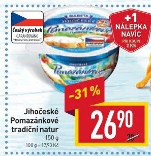 Tradiční pomazánkové Jihočeské Madeta