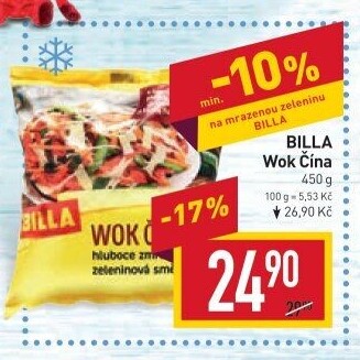 Zeleninová směs mražená Wok Čína Billa