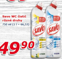 Gelový čistič WC Savo