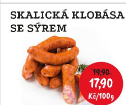 Skalická klobása se sýrem