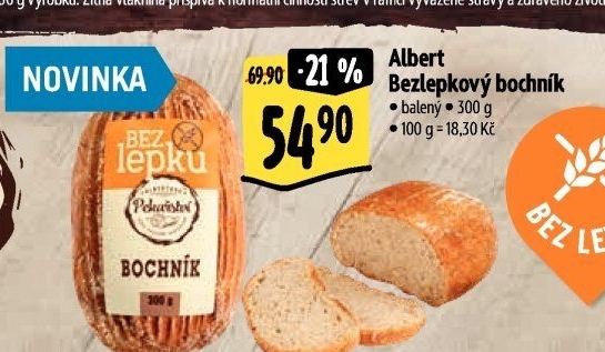 Bochník bez lepku Albert