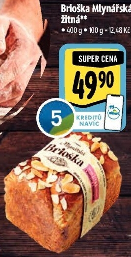 Brioška Mlynářská žitná Albert