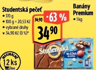 Čokoláda Studentská pečeť Orion