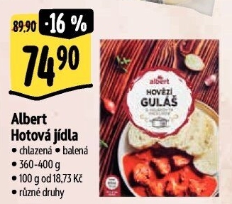 Hotová jídla chlazená Albert