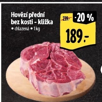 Hovězí přední bez kosti - kližka