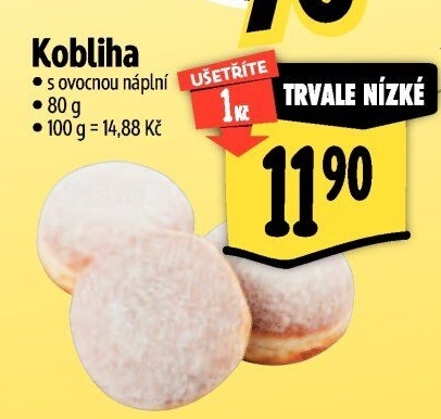 Kobliha s ovocnou náplní