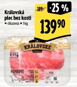 Královská vepřová plec bez kosti Albert