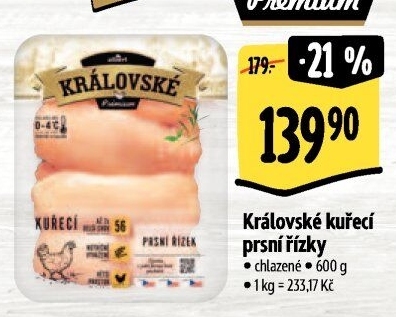 Kuřecí prsní řízky královské Premium Albert