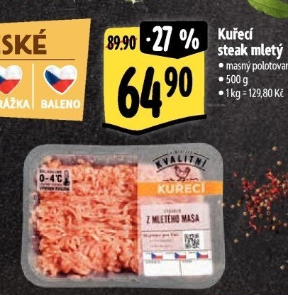 Kuřecí steak mletý Albert