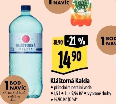 Minerální voda kalcia Kláštorná