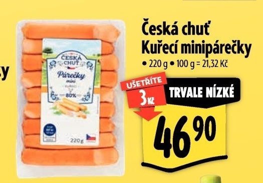 Párečky kuřecí mini Česká chuť