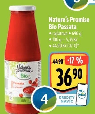 Rajčata pasírovaná Passata Bio Nature'