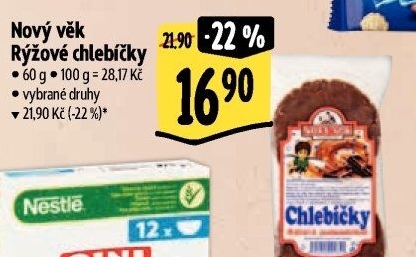 Rýžové chlebíčky polomáčené Nový věk