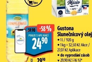 Slunečnicový olej Gustona