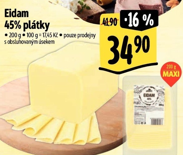 Sýr Eidam 45% Albert