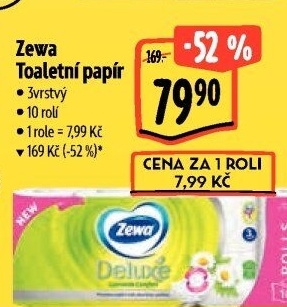 Toaletní papír 3vrstvý Deluxe Zewa