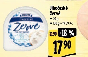 Žervé Jihočeské Madeta