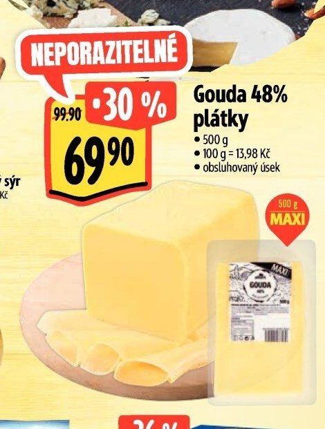 Gouda 48% plátky