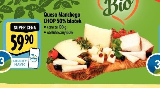 Queso Manchego CHOP 50% bloček
