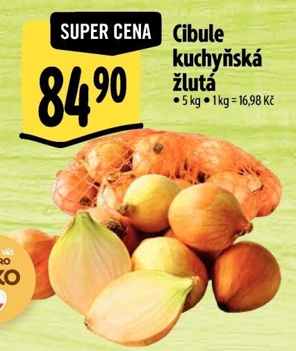 Cibule kuchyňská žlutá